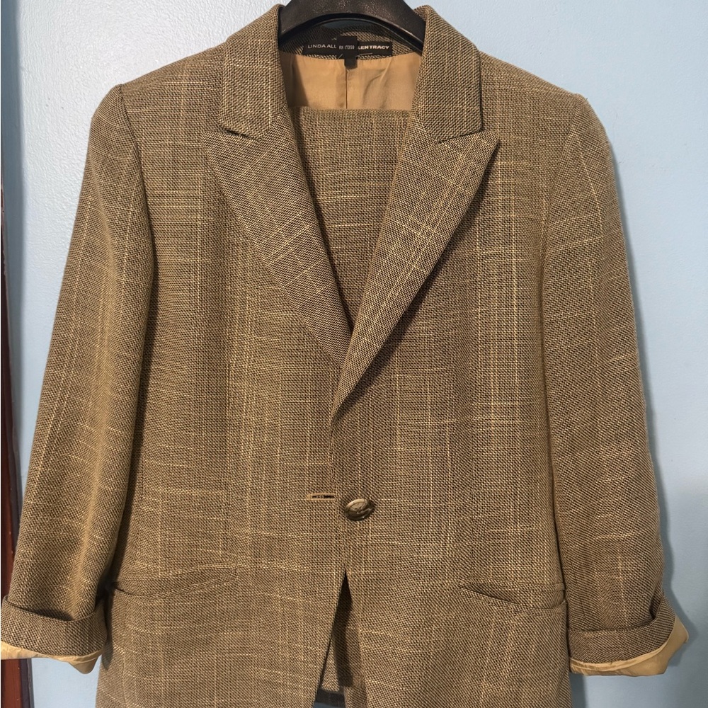 Ellen Tracy Tan Pantsuit with Classic Fit